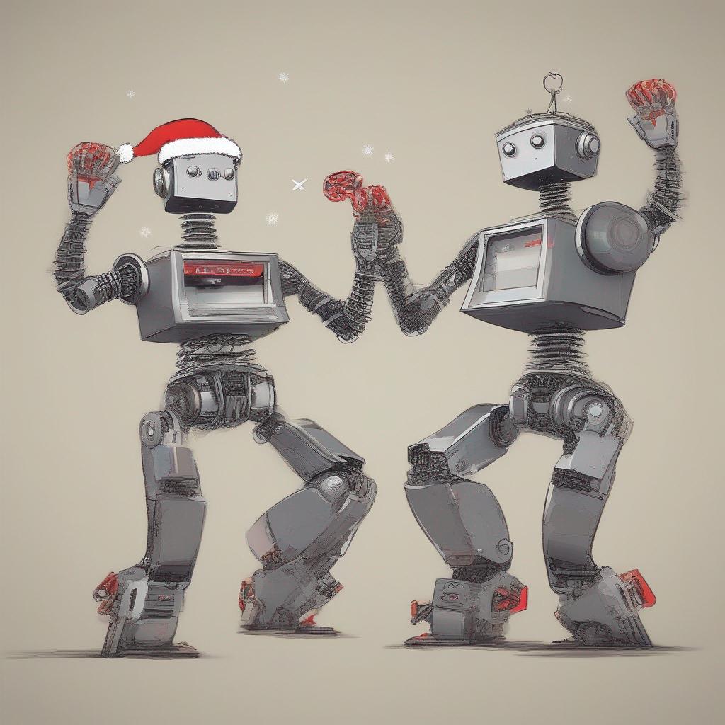 Dancing Robots Steal Christmas